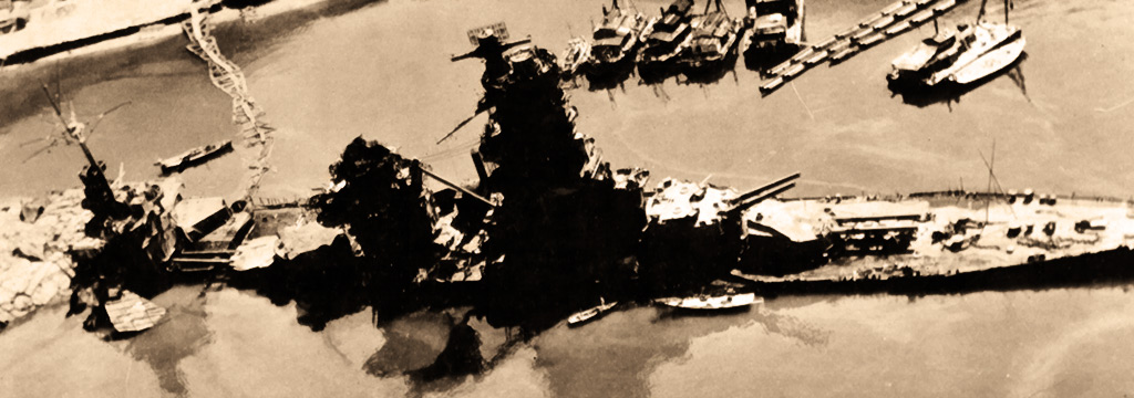 The battleship Ise, sistership of Hyuga and sunk in the same series of attacks in late July, 1945.